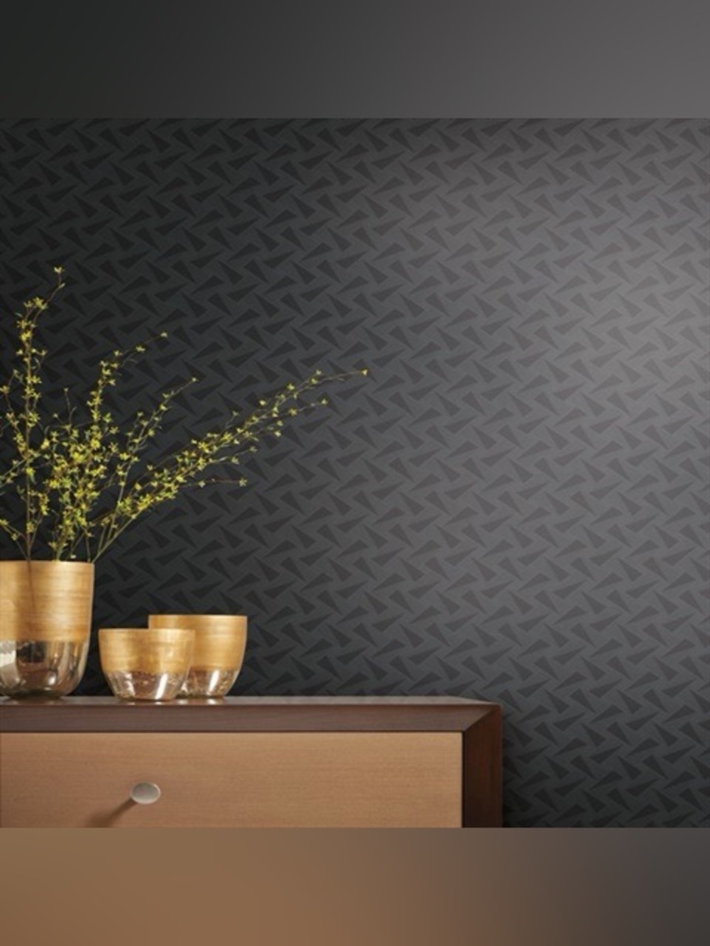 YORK WALLCOVERINGS Petite Pivots Roll of Wallpaper Roll 27’ L x 27” W Black Gray